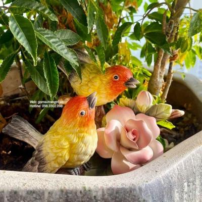 TƯỢNG CHIM THỦ CÔNG VẼ TAY BẰNG SỨ